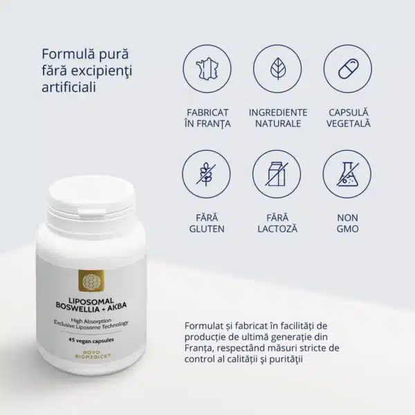 Liposomal Boswellia + Akba, 45 capsule vegetale