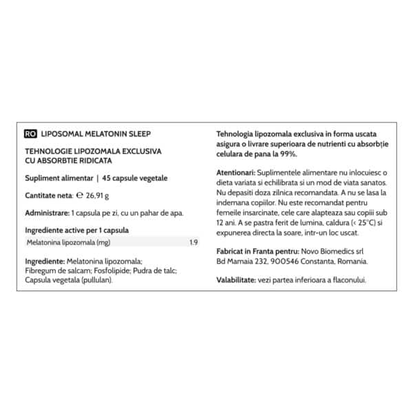 4003290855370-7 Liposomal Melatonin Sleep, 45 capsule vegetale