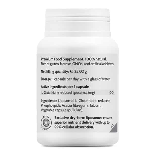 Liposomal L-Glutathione Reduced, 45 capsule vegetale