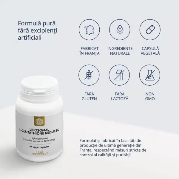 Liposomal L-Glutathione Reduced, 45 capsule vegetale