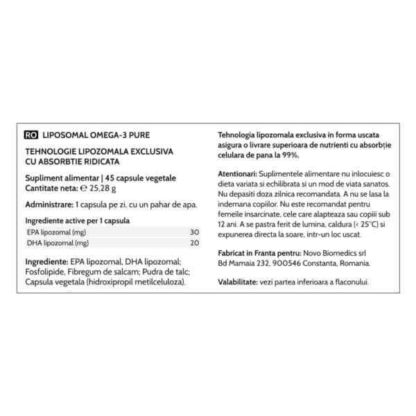 4004627627103-7 Liposomal Omega-3 Pure, 45 capsule vegetale