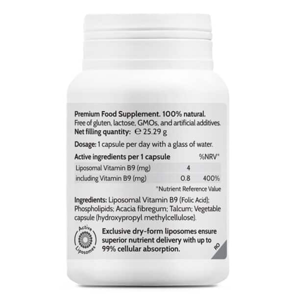 Liposomal Vitamin B9 Folate-Power, 45 capsule vegetale