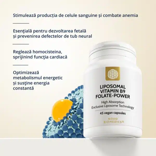 Liposomal Vitamin B9 Folate-Power, 45 capsule vegetale