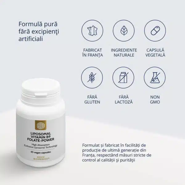 Liposomal Vitamin B9 Folate-Power, 45 capsule vegetale