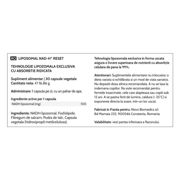 4005817013003-7 Liposomal NAD-H+ Reset, 30 capsule vegetale