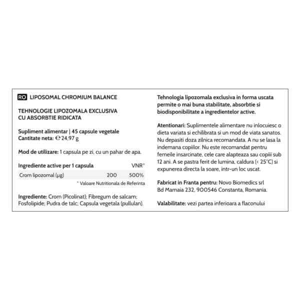 4006092687019-7 Liposomal Chromium Balance, 45 capsule vegetale