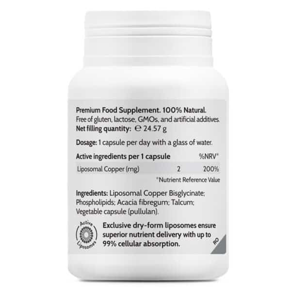 4007414118488-2 Liposomal Copper Bisglycinate, 45 capsule vegetale