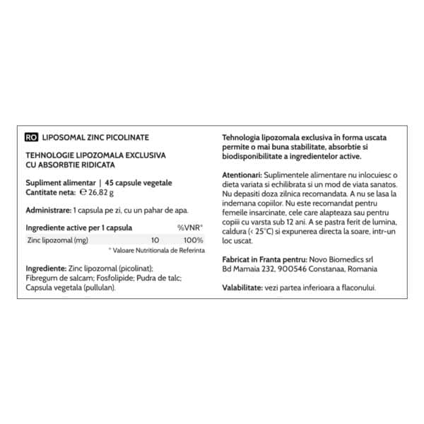 4008228028796-7 Liposomal Zinc Picolinate, 45 capsule vegetale