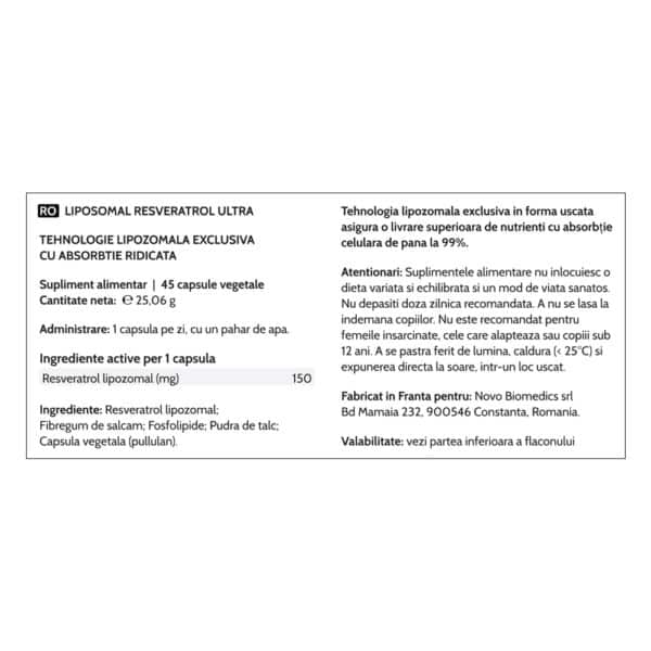 4009195327219-7 Liposomal Resveratrol Ultra, 45 capsule vegetale