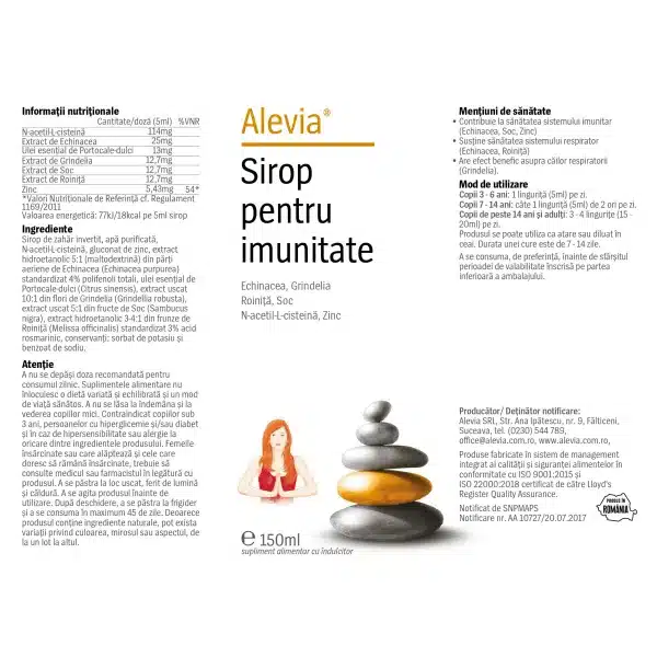 Sirop pentru Imunitate 150 ml, Alevia