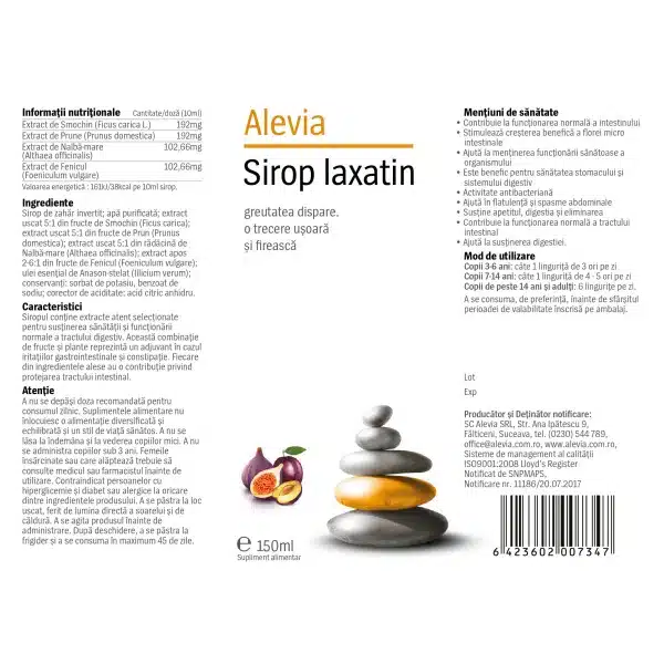 6423602007347-1 Sirop Laxatin 150 ml, Alevia