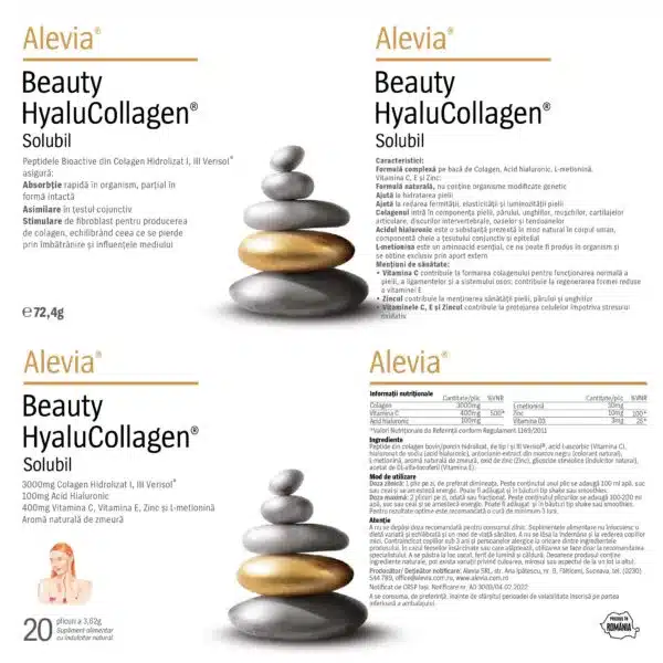 6423602014086-1 Beauty HyaluCollagen Solubil, 20 plicuri, Alevia