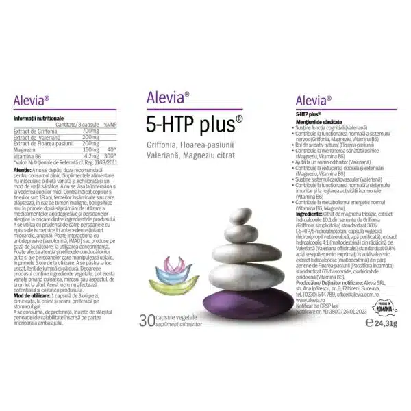 5-HTP plus, 30 capsule, Alevia