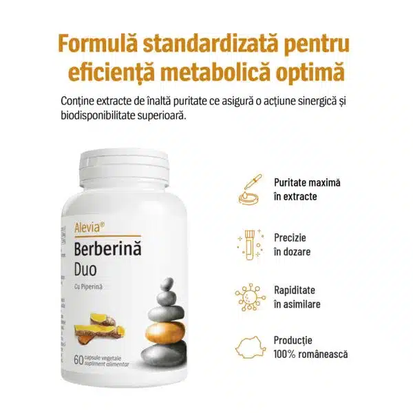 Berberină Duo, 60 capsule, Alevia