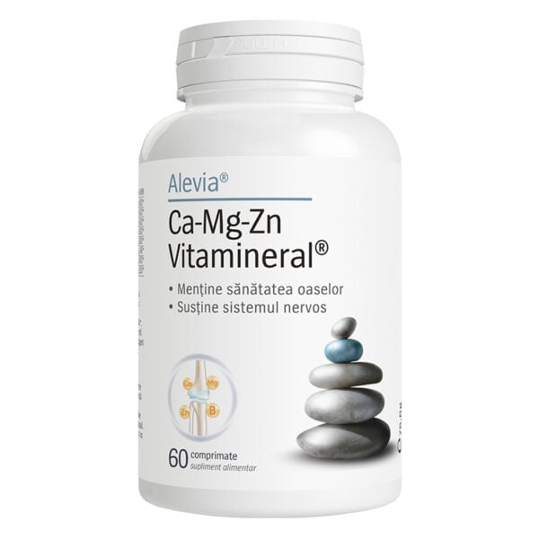 Ca-Mg-Zn Vitamineral, 60 comprimate, Alevia