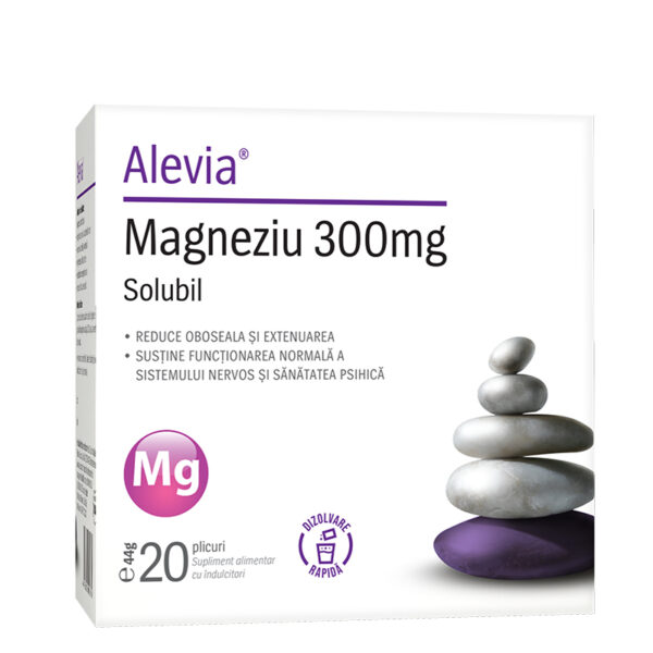Magneziu 300mg Solubil, 20 plicuri, Alevia