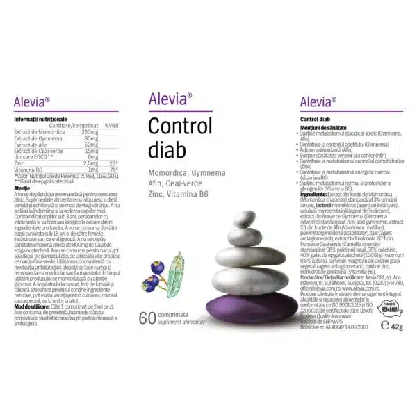 Control Diab, 60 comprimate, Alevia