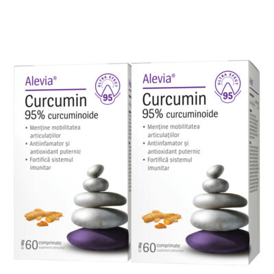 Curcumin-95-curcuminoide-60cp_pachet_1000px_jos-1 Curcumin 95% Curcuminoide, 60 + 60 comprimate, Alevia
