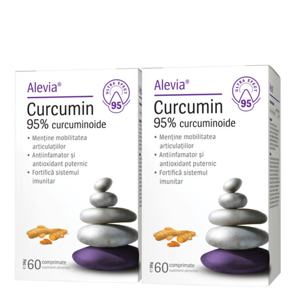 Curcumin 95% Curcuminoide, 60 + 60 comprimate, Alevia