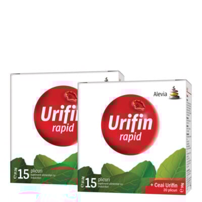 Urifin Rapid plus Ceai Urifin x 2 cutii, Alevia