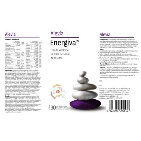 6423602002519-1 Energiva, 30 comprimate, Alevia