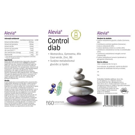 6423602003684-1 Pachet Control Diab, 60 + 60 comprimate, Alevia