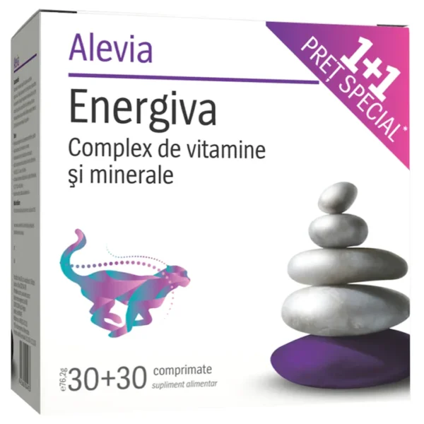 6423602004933 Pachet Energiva, 30 + 30 comprimate, Alevia