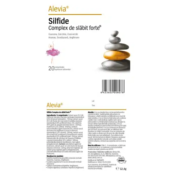 6423602008078-1 Silfide Complex de Slăbit Forte, 20 comprimate, Alevia