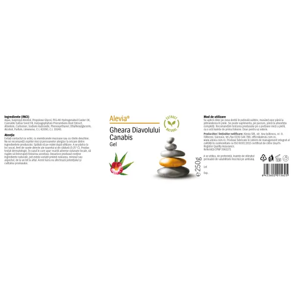 Gel Gheara Diavolului Canabis, 250 g, Alevia