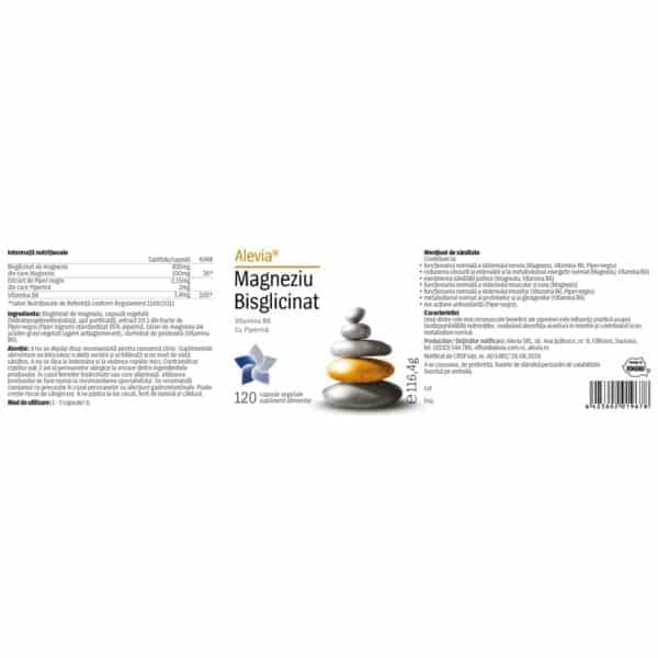 Magneziu Bisglicinat, 120 capsule, Alevia