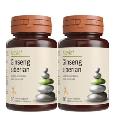 Pachet Ginseng Siberian, 30 + 30 capsule, Alevia Pachet Ginseng Siberian, 30 + 30 capsule, Alevia