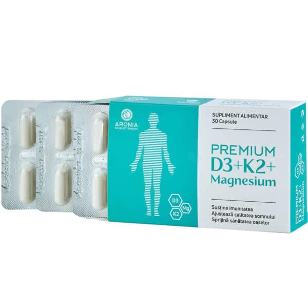 Premium D3+K2+Magnesium, 30 capsule, Aronia Charlottenburg