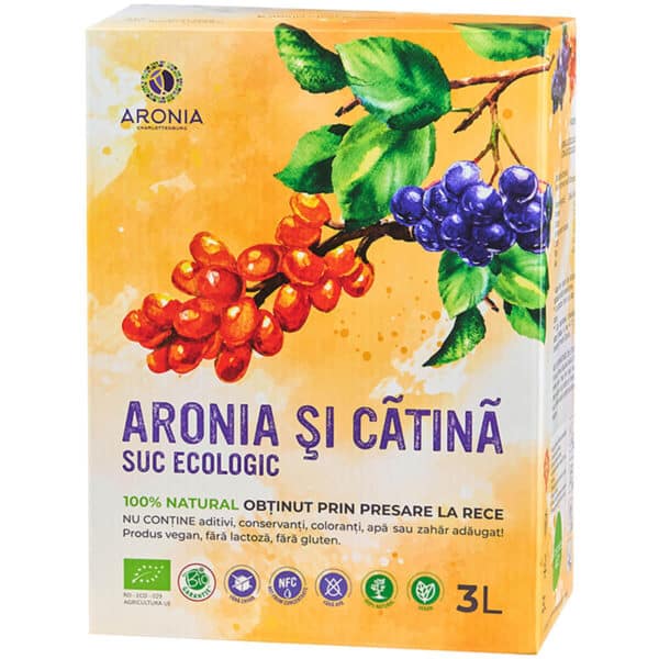 Suc de Aronia și Cătină 100% Natural și Ecologic, 3L, Aronia Charlottenburg