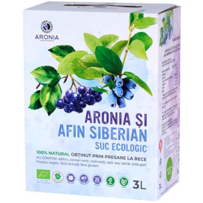 Suc de Aronia și Afin Siberian ECO, 3L, Aronia Charlottenburg