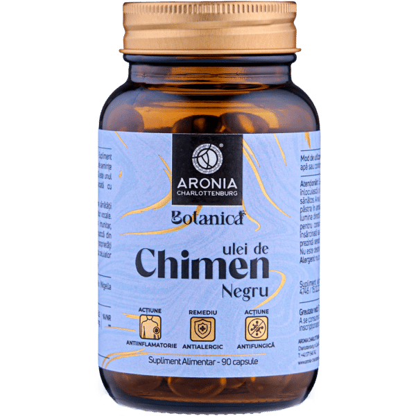 5942330005735 Ulei de Chimen Negru (Negrilica) Premium Vegan, 90 capsule, Aronia Charlottenburg