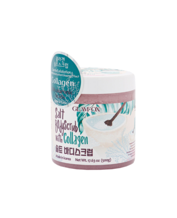 Scrub corporal pe bază de sare cu colagen, 500g, Glamfox