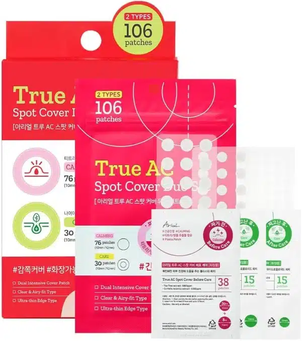 Set plasturi coșuri True AC Spot Cover Duo, 106 bucăți, Ariul