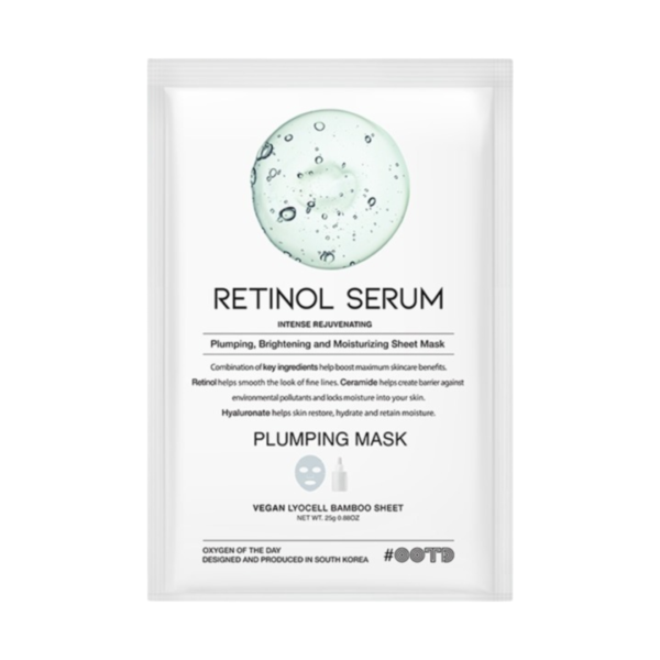 Masca tip servetel pentru luminozitate si fermitate cu retinol