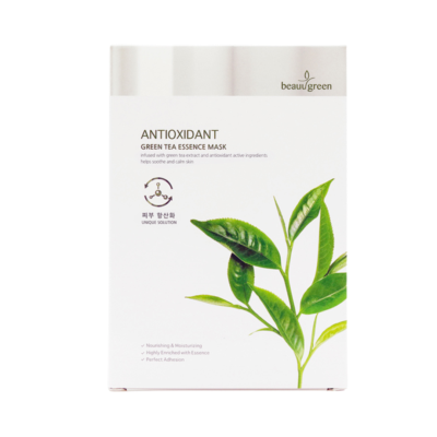 Masca tip servetel antioxidanta cu ceai verde
