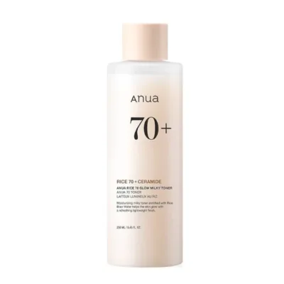 Toner hidratant pentru stralucire cu extract de orez, 250ml | Anua