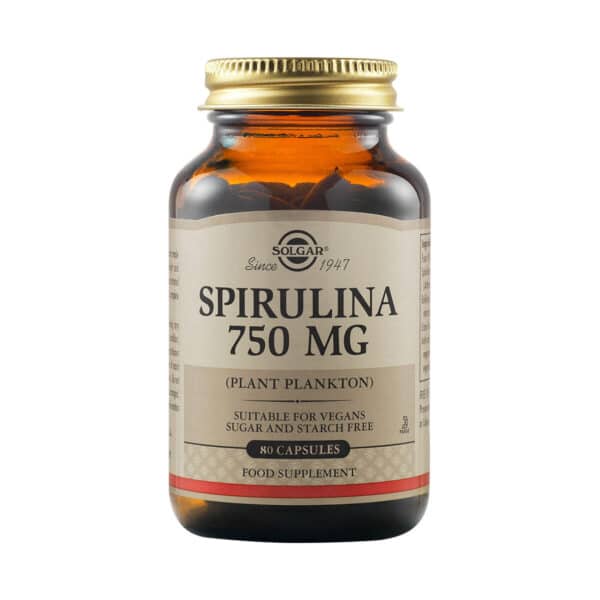 Spirulină 750mg, 80 cps, Solgar
