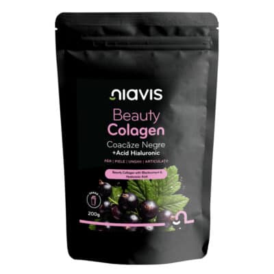 Beauty Colagen cu Coacăze Negre și Acid Hialuronic, 200g – Niavis
