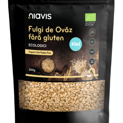 Fulgi de Ovăz Fini fără Gluten Ecologici/BIO, 500g, Niavis