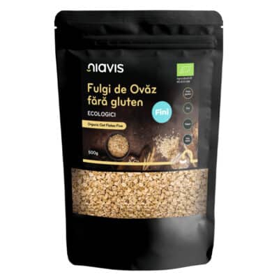 Fulgi de Ovăz Fini fără Gluten Ecologici/BIO, 500g – Niavis