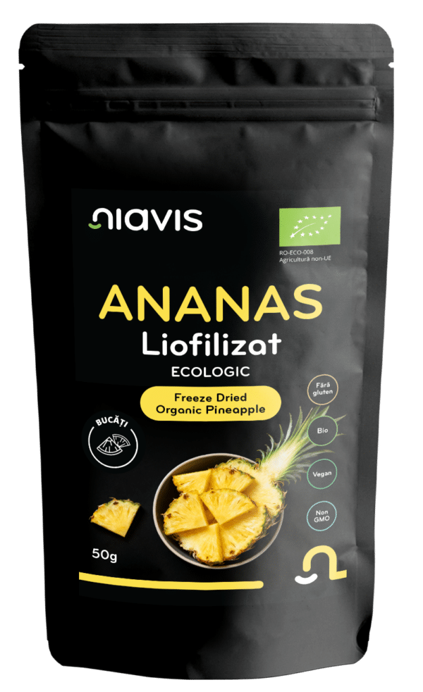 Ananas Liofilizat Bucăți Ecologic/BIO, 50g, Niavis