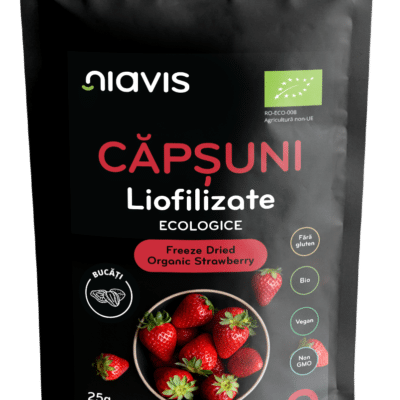 Căpșuni Liofilizate Bucăți Ecologice/BIO, 25g, Niavis