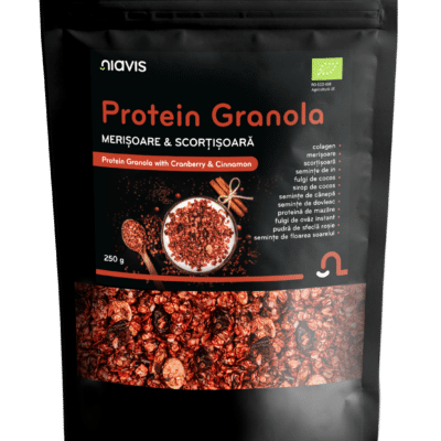 Protein Granola - Merișoare & Scorțișoară Ecologică, 250g, Niavis