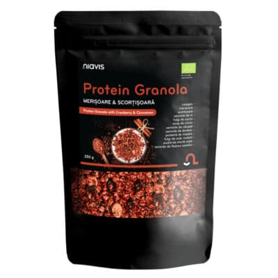 6426284003980 Protein Granola - Merișoare & Scorțișoară Ecologică, 250g – Niavis