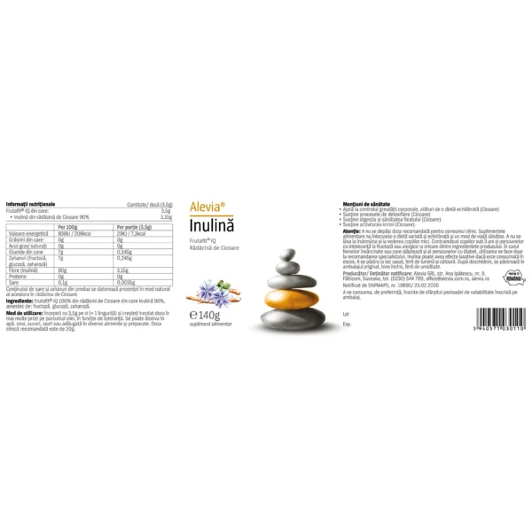 Inulină 140g, Alevia