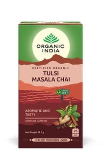 Ceai adaptogen Tulsi masala chai, Bio, 25 plicuri, Organic India